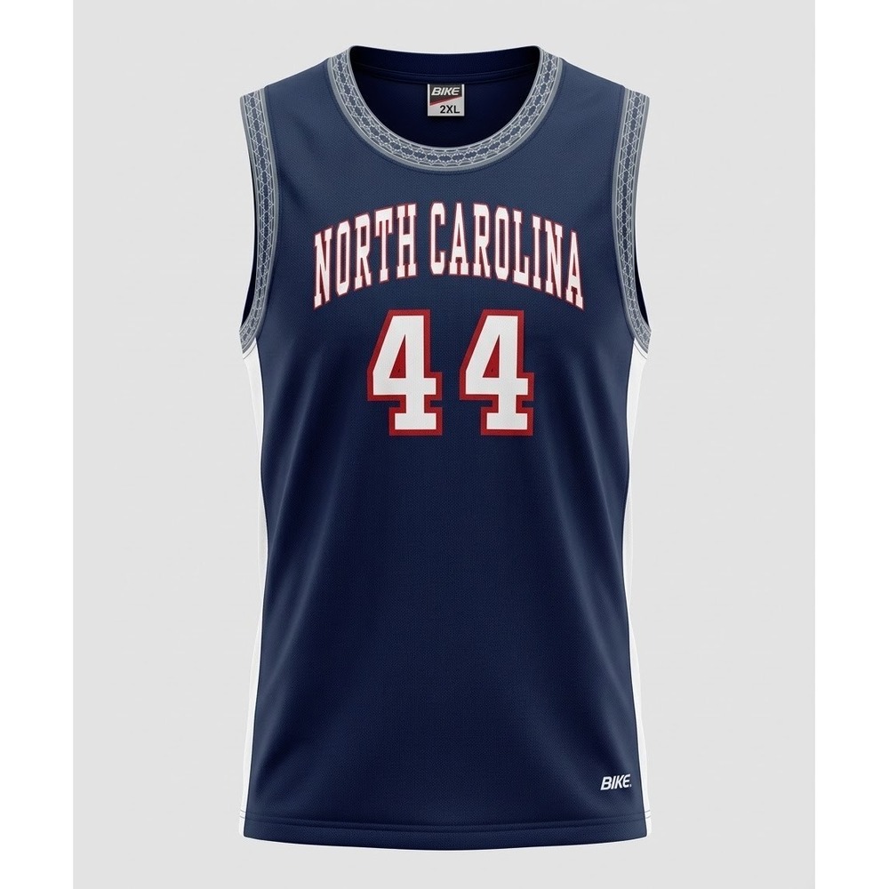 Bike Vintage Men's Blue North Carolina Tarheels #44 Basketball Jersey. Size 2XL
